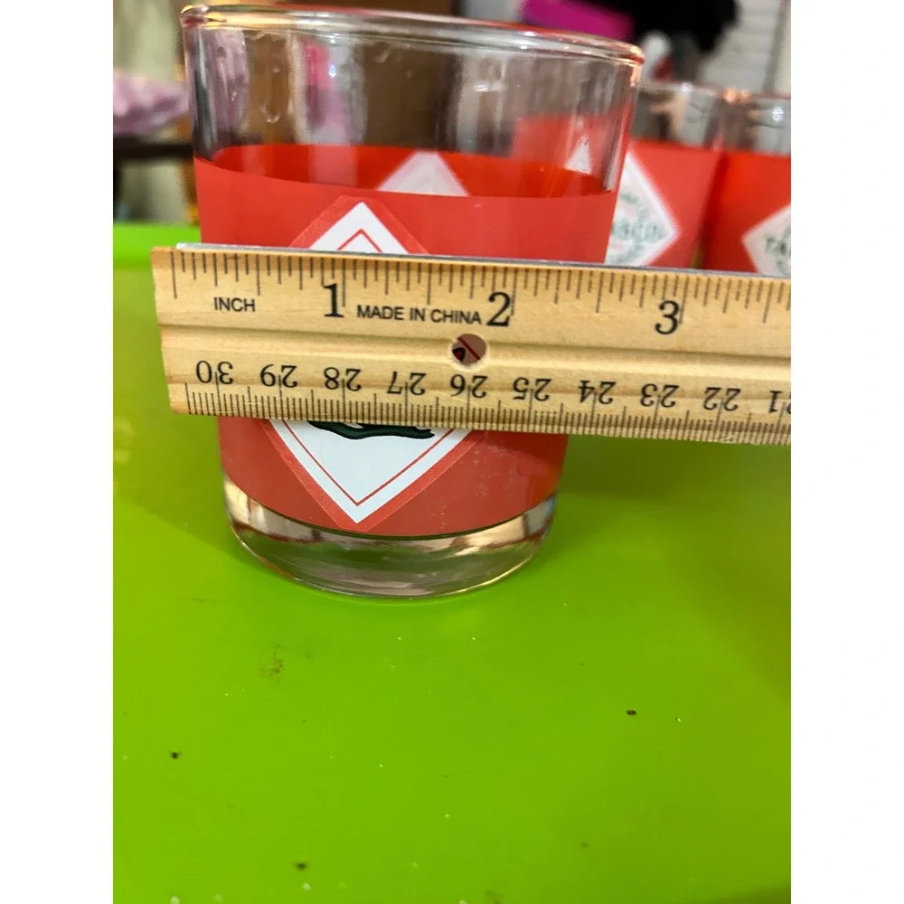 Tabasco Brand Pepper Sauce Shot Glasses Set of 3 Red Logo Chili Pepper Shooters